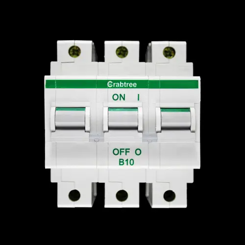 CRABTREE 10 AMP CURVE B 16kA TRIPLE POLE MCB CIRCUIT BREAKER POLESTAR
