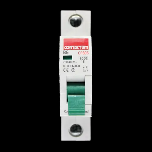 CONTACTUM 6 AMP CURVE B 6kA MCB CIRCUIT BREAKER CPB06