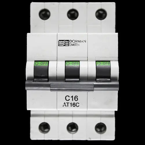 DORMAN SMITH 16 AMP CURVE C 10kA TRIPLE POLE MCB CIRCUIT BREAKER AT16C BC