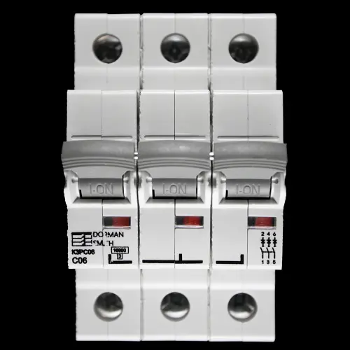 DORMAN SMITH 6 AMP CURVE C 10kA TRIPLE POLE MCB CIRCUIT BREAKER K3PC06