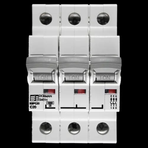 DORMAN SMITH 20 AMP CURVE C 10kA TRIPLE POLE MCB CIRCUIT BREAKER K3PC20