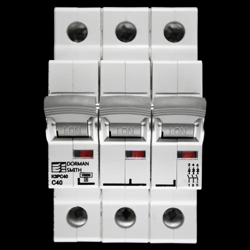 DORMAN SMITH 40 AMP CURVE C 10kA TRIPLE POLE MCB CIRCUIT BREAKER K3PC40