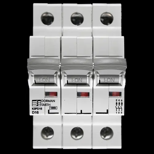DORMAN SMITH 16 AMP CURVE D 10kA TRIPLE POLE MCB CIRCUIT BREAKER K3PD16