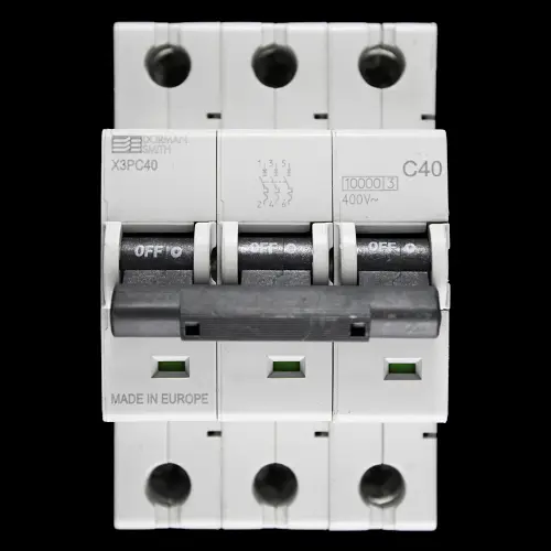 DORMAN SMITH 40 AMP CURVE C 10kA TRIPLE POLE MCB CIRCUIT BREAKER X3PC40