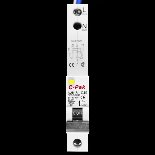 C-PAK 40 AMP CURVE C 6kA 30mA RCBO TYPE AC AUB1R CPRO-40/1C CPRO-1C40