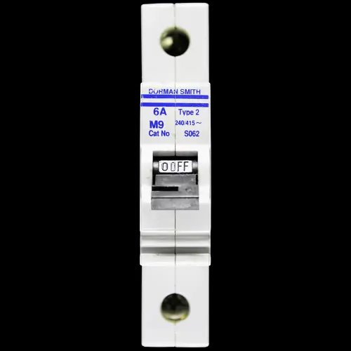 DORMAN SMITH 6 AMP TYPE 2 M9 MCB CIRCUIT BREAKER S062