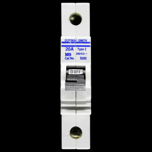 DORMAN SMITH 20 AMP TYPE 2 M9 MCB CIRCUIT BREAKER S202
