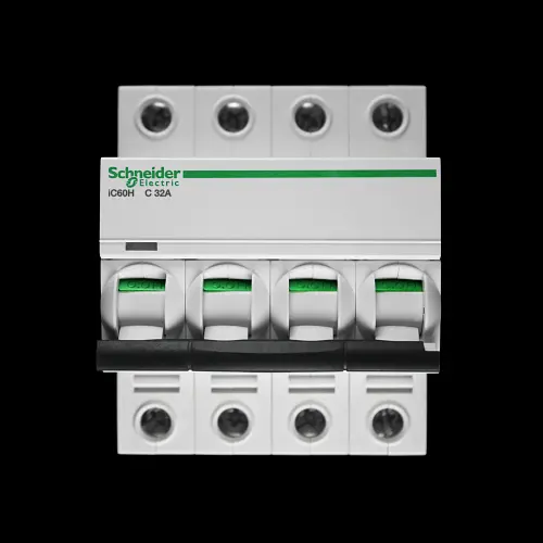 SCHNEIDER 32 AMP CURVE C 10kA FOUR POLE MCB CIRCUIT BREAKER IC60H A9F54432
