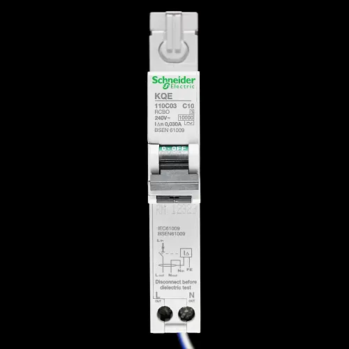 SCHNEIDER 10 AMP CURVE C 10kA 30mA RCBO TYPE AC KQE 110C03