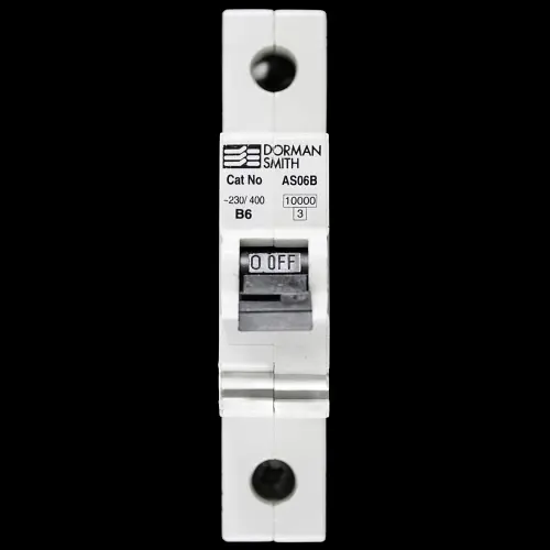 DORMAN SMITH 6 AMP CURVE B 10kA MCB CIRCUIT BREAKER AS06B