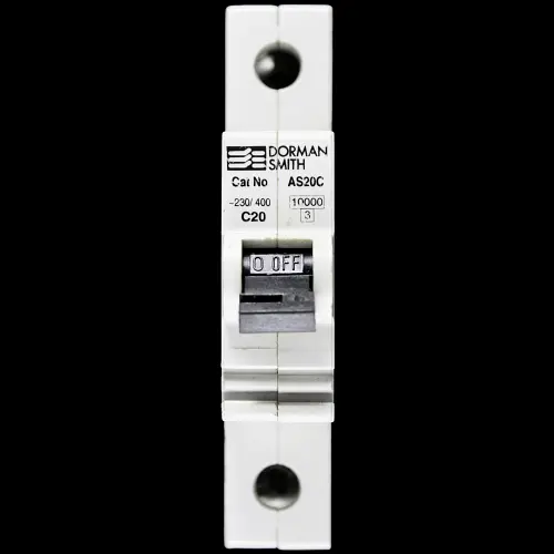 DORMAN SMITH 20 AMP CURVE C 10kA MCB CIRCUIT BREAKER AS20C