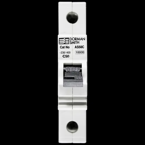 DORMAN SMITH 50 AMP CURVE C 10kA MCB CIRCUIT BREAKER AS50C