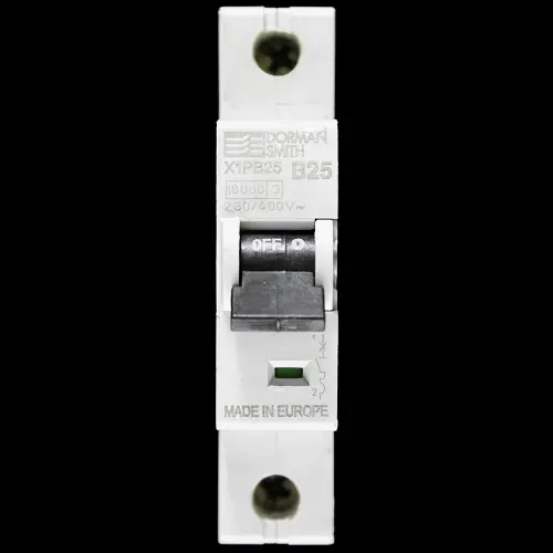 DORMAN SMITH 25 AMP CURVE B 10kA MCB CIRCUIT BREAKER X1PB25