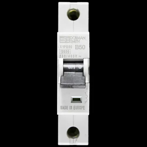 DORMAN SMITH 50 AMP CURVE B 10kA MCB CIRCUIT BREAKER X1PB50