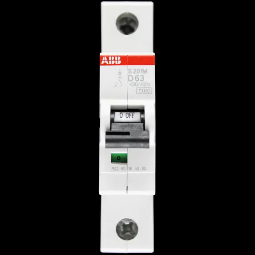 ABB 63 AMP CURVE D 10kA MCB CIRCUIT BREAKER S201M 2CDS271001R0631