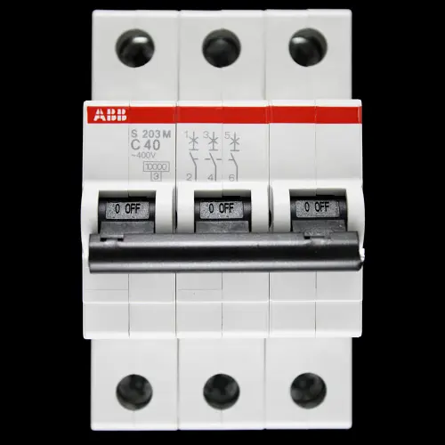 ABB 40 AMP CURVE C 10kA TRIPLE POLE MCB CIRCUIT BREAKER 2CDS273001R0404 S203M