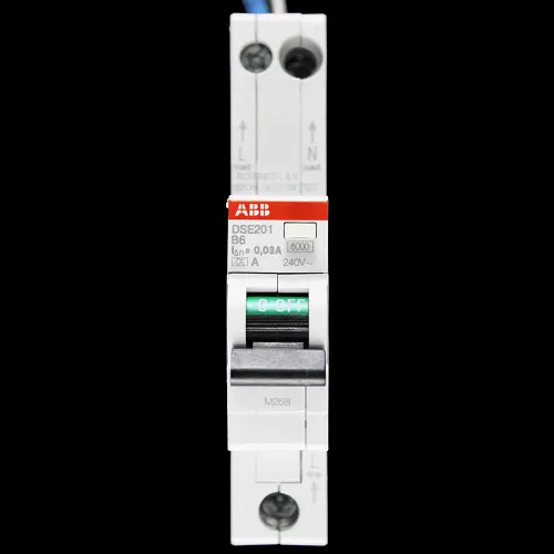 ABB 6 AMP CURVE B 6kA 30mA RCBO TYPE A DSE201 2CSR255151R1065