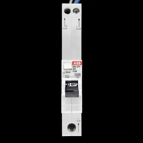 ABB 20 AMP CURVE C 10kA 30mA RCBO TYPE AC AC-C20/0.03 DS271