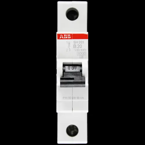 ABB 20 AMP CURVE B 6kA MCB CIRCUIT BREAKER 2CDS211001R0205 SH201