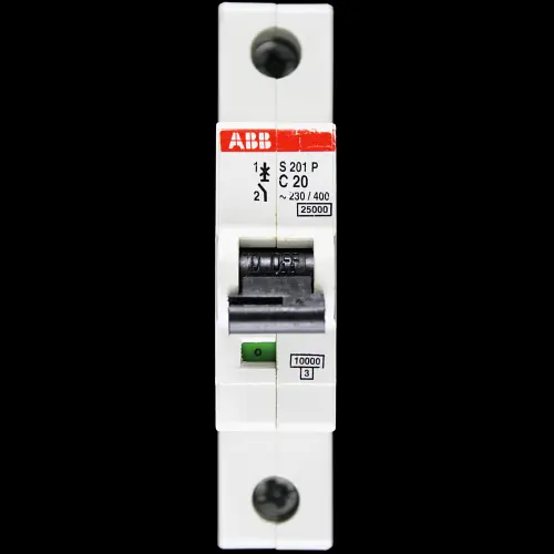 ABB 20 AMP CURVE C 25kA MCB CIRCUIT BREAKER 2CDS281001R0204 S201P