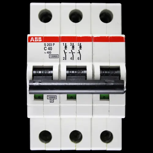 ABB 40 AMP CURVE C 15kA TRIPLE POLE MCB CIRCUIT BREAKER 2CDS283001R0404 S230P
