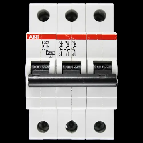 ABB 16 AMP CURVE B 6kA TRIPLE POLE MCB CIRCUIT BREAKER 2CDS253001R0165 S203