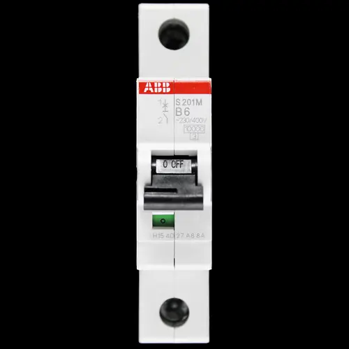 ABB 6 AMP CURVE B 10kA MCB CIRCUIT BREAKER 2CDS271001R0065 S201M