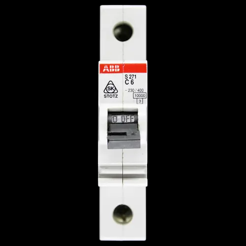 ABB 6 AMP CURVE C 10kA MCB CIRCUIT BREAKER S271