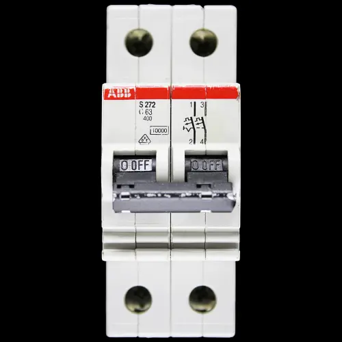 ABB 63 AMP CURVE C 10kA DOUBLE POLE MCB CIRCUIT BREKAER S272