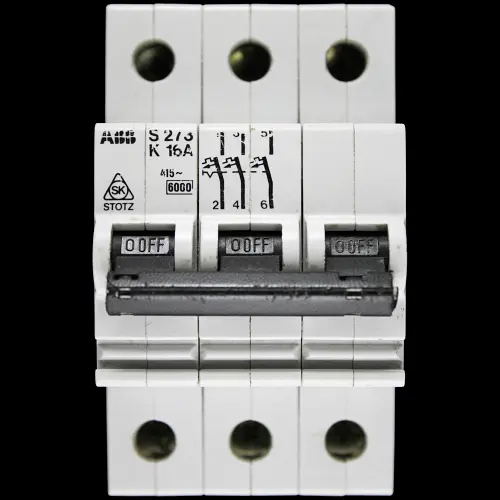 ABB 16 AMP CURVE K 6kA TRIPLE POLE MCB CIRCUIT BREAKER S273 STOTZ W