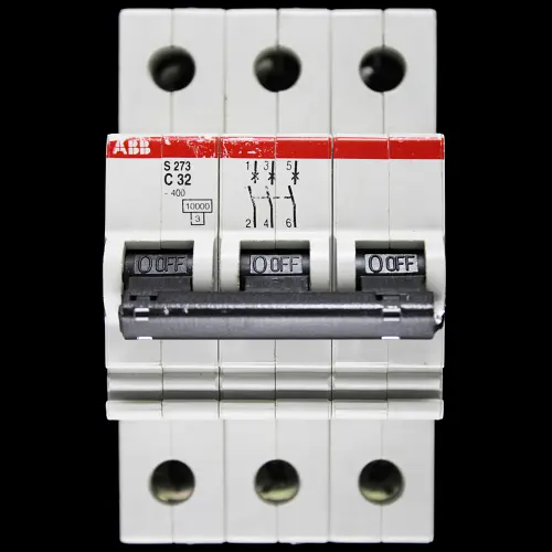 ABB 32 AMP CURVE C 10kA TRIPLE POLE MCB CIRCUIT BREAKER S273