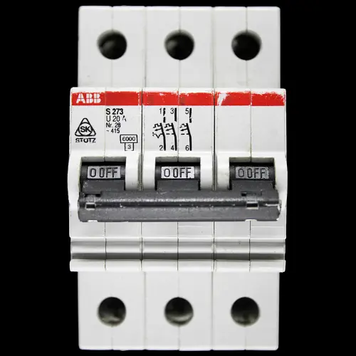 ABB 20 AMP 10kA TRIPLE POLE MCB CIRCUIT BREAKER S273 NR. 28