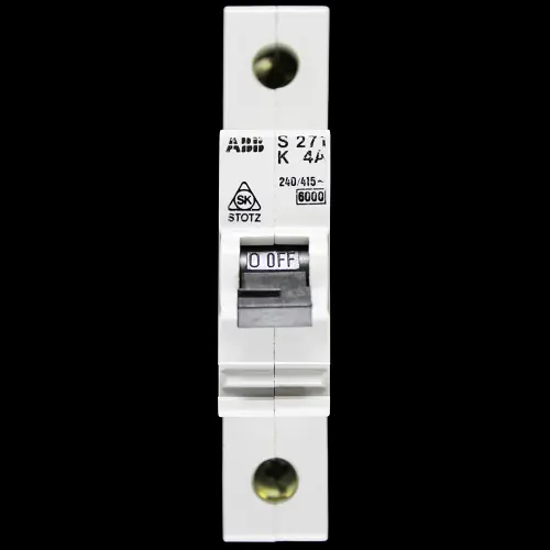 ABB 4 AMP CURVE K 6kA MCB CIRCUIT BREAKER S271 STOTZ