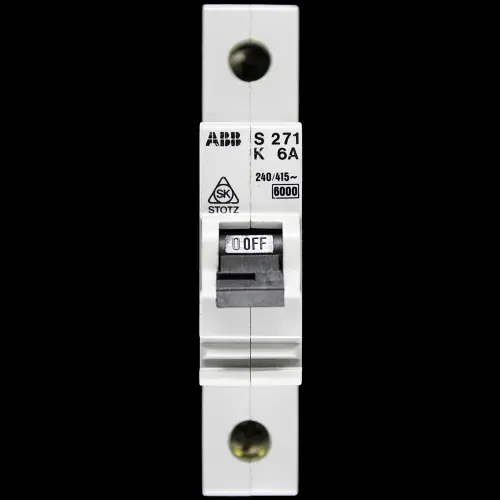 ABB 6 AMP CURVE K 6kA MCB CIRCUIT BREAKER S271 STOTZ