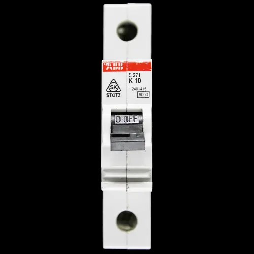 ABB 10 AMP CURVE K 6kA MCB CIRCUIT BREAKER 240/415V S271