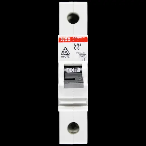 ABB 6 AMP CURVE C 6kA MCB CIRCUIT BREAKER S261