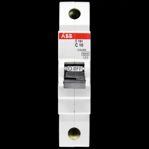 ABB 10 AMP CURVE C 6kA MCB CIRCUIT BREAKER S191