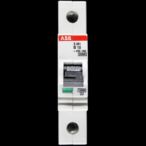 ABB 10 AMP CURVE B 25kA MCB CIRCUIT BREAKER S281