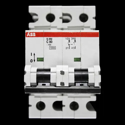 ABB 80 AMP CURVE C 10kA DOUBLE POLE MCB CIRCUIT BREAKER S292