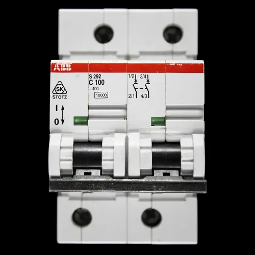 ABB 100 AMP CURVE C 10kA DOUBLE POLE MCB CIRCUIT BREAKER S292