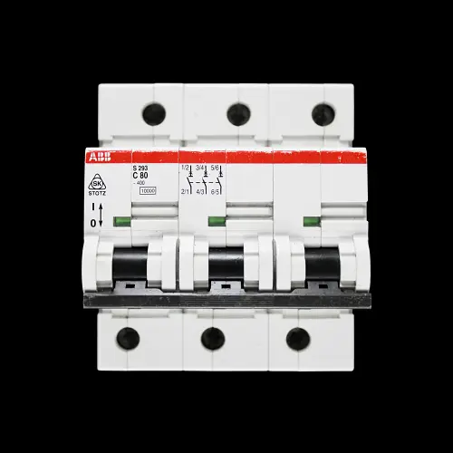 ABB 80 AMP CURVE C 10kA TRIPLE POLE MCB CIRCUIT BREAKER S293