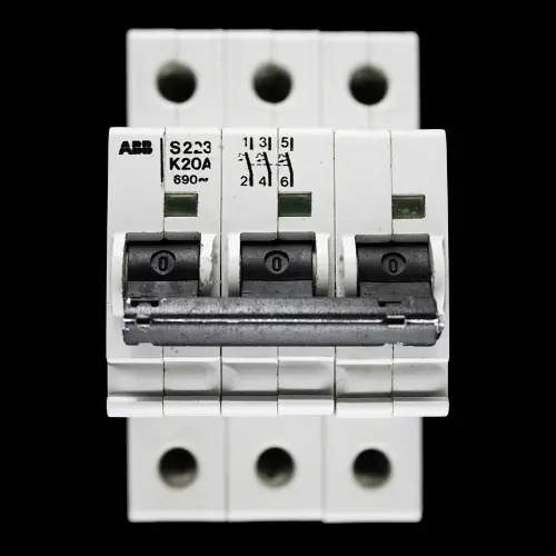 ABB 20 AMP CURVE K TRIPLE POLE MCB CIRCUIT BREAKER S223