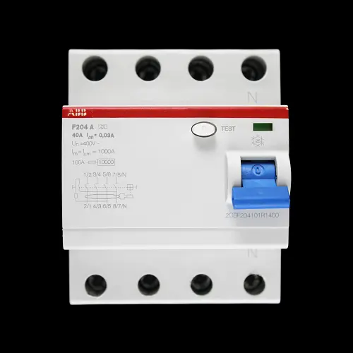 ABB 40 AMP 30mA FOUR POLE RCCB TYPE A F204 2CSF204101R1400