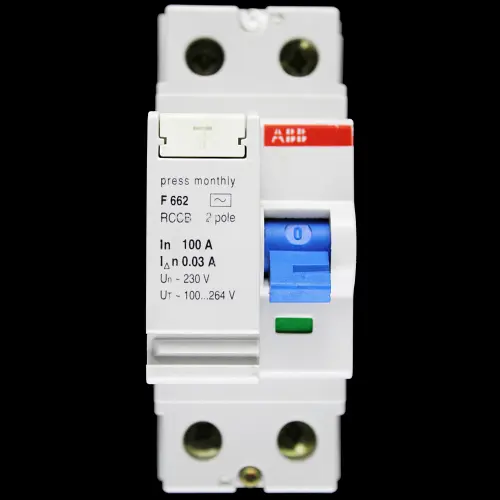 ABB 100 AMP 30mA DOUBLE POLE RCCB TYPE AC F662