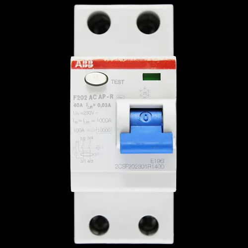 ABB 40 AMP 30mA DOUBLE POLE RCCB TYPE AC F202 AP-R 2CSF202301R1400