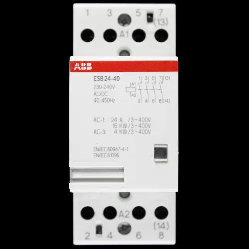 ABB 24 AMP FOUR POLE NO CONTACTOR0 230-240V AC/DC COIL ESB 24-40