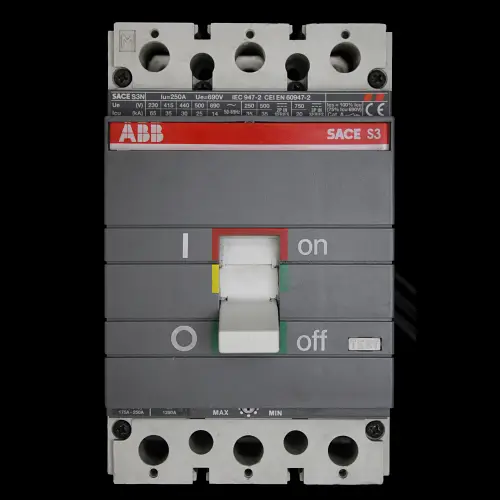 ABB 250 AMP 35kA TRIPLE POLE MCCB WITH AUX SACE S3N