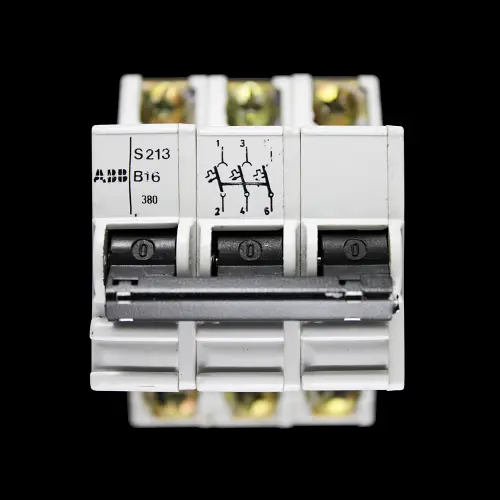 ABB 16 AMP CURVE B TRIPLE POLE MCB CIRCUIT BREAKER S213