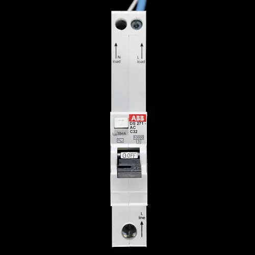 ABB 32 AMP CURVE C 10kA 30mA RCBO TYPE AC DS271 AC-C32/0.03
