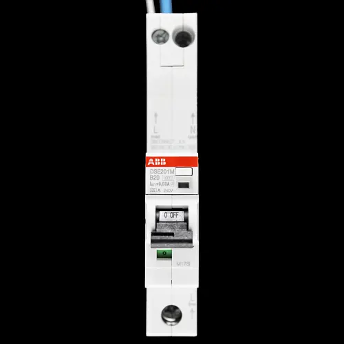 ABB 20 AMP CURVE B 10kA 30mA RCBO TYPE A DSE201 M 2CSR275151R1205